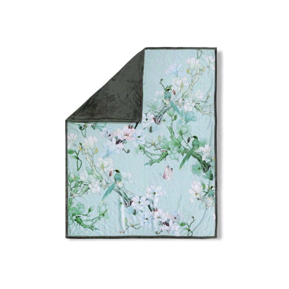 Coperta verde reversibile , 130 x 160 cm Shi - Descanso | Coperte