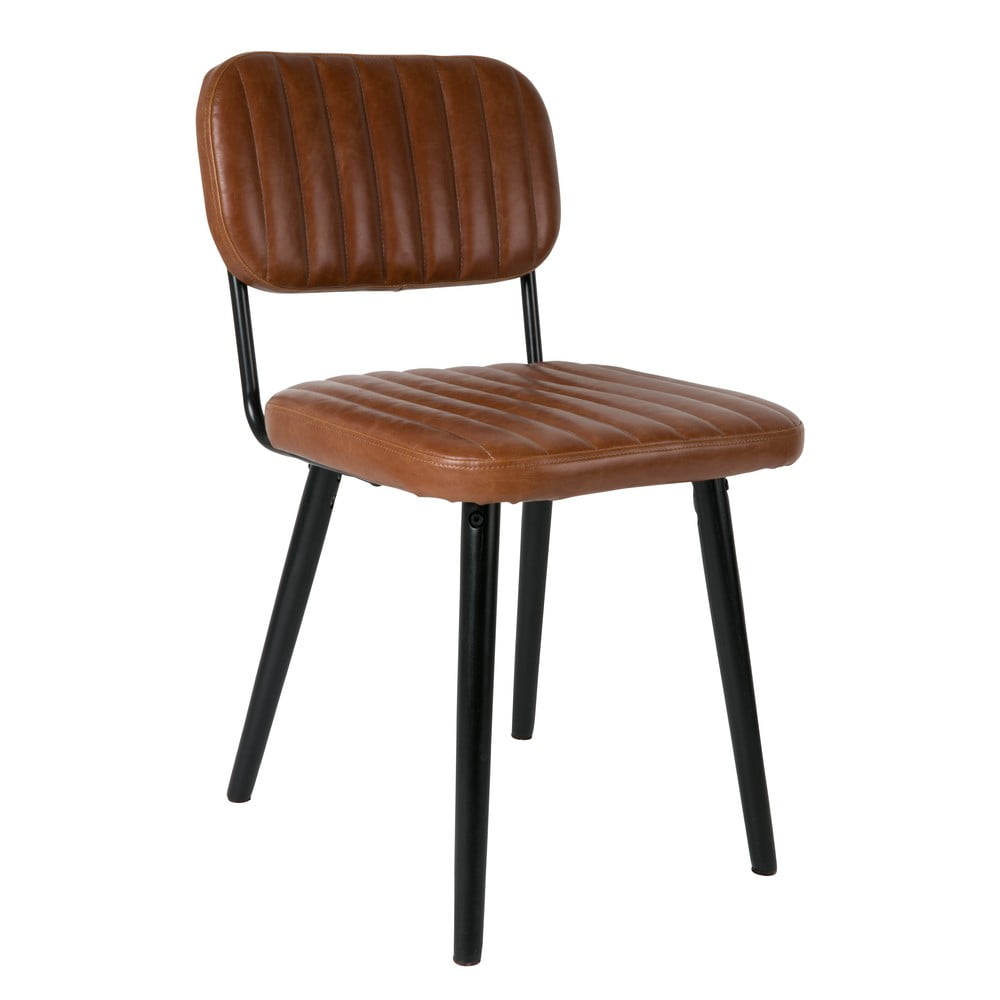 Sedia da pranzo marrone cognac Jake Worn - White Label | Sedie da pranzo