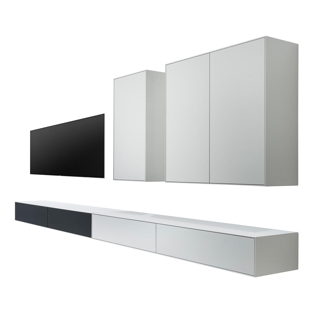 Set di tavolo TV e 2 cassettiere in bianco e nero Edge by Hammel - Hammel Furniture | Mobili TV