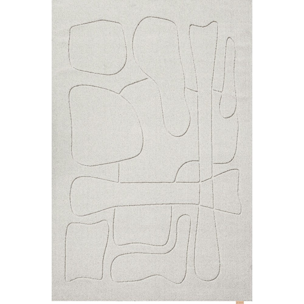 Tappeto in lana grigio chiaro 160x230 cm Morphic - Agnella | Tappeti