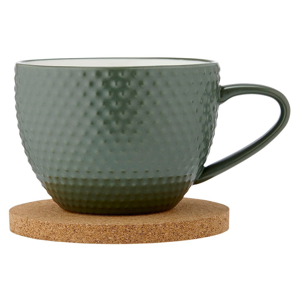 Tazza in porcellana verde con piattino 350 ml Abode - Ladelle | Tazze