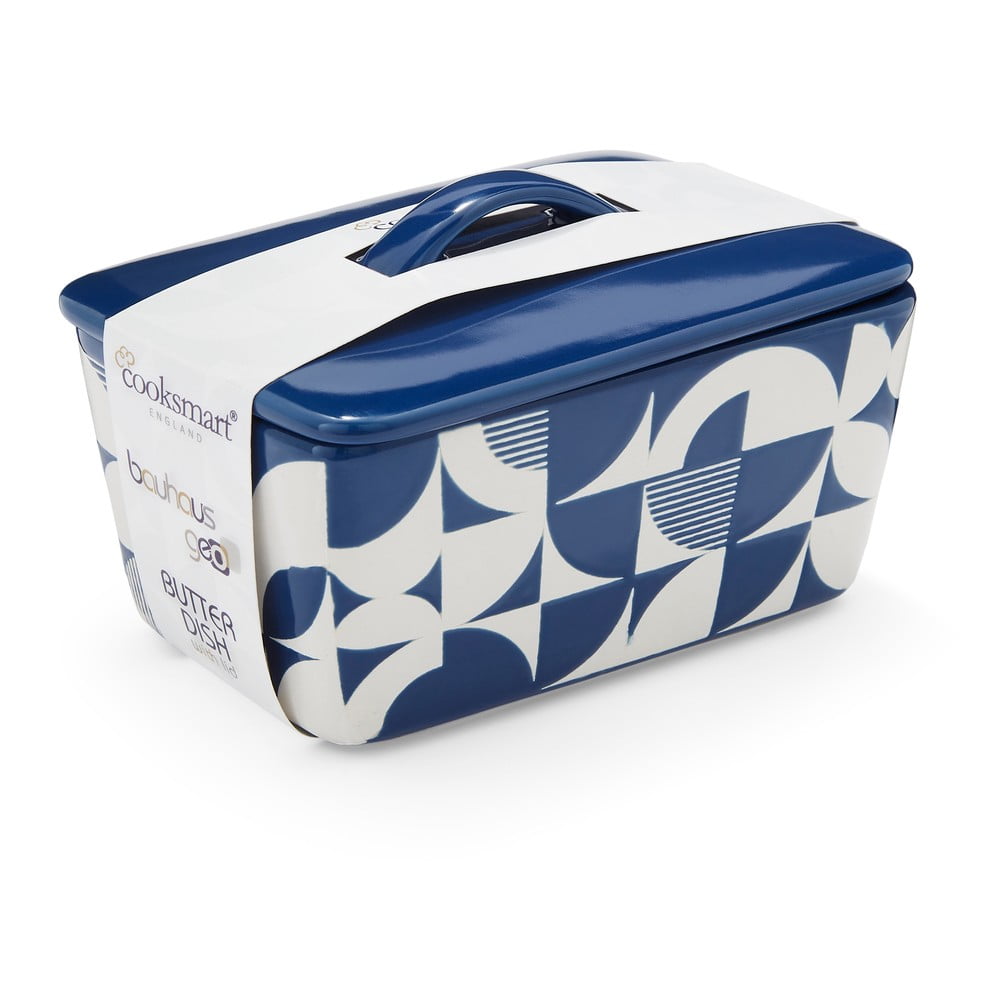 Burriera in ceramica bianco-blu - Cooksmart ® | Porta burro