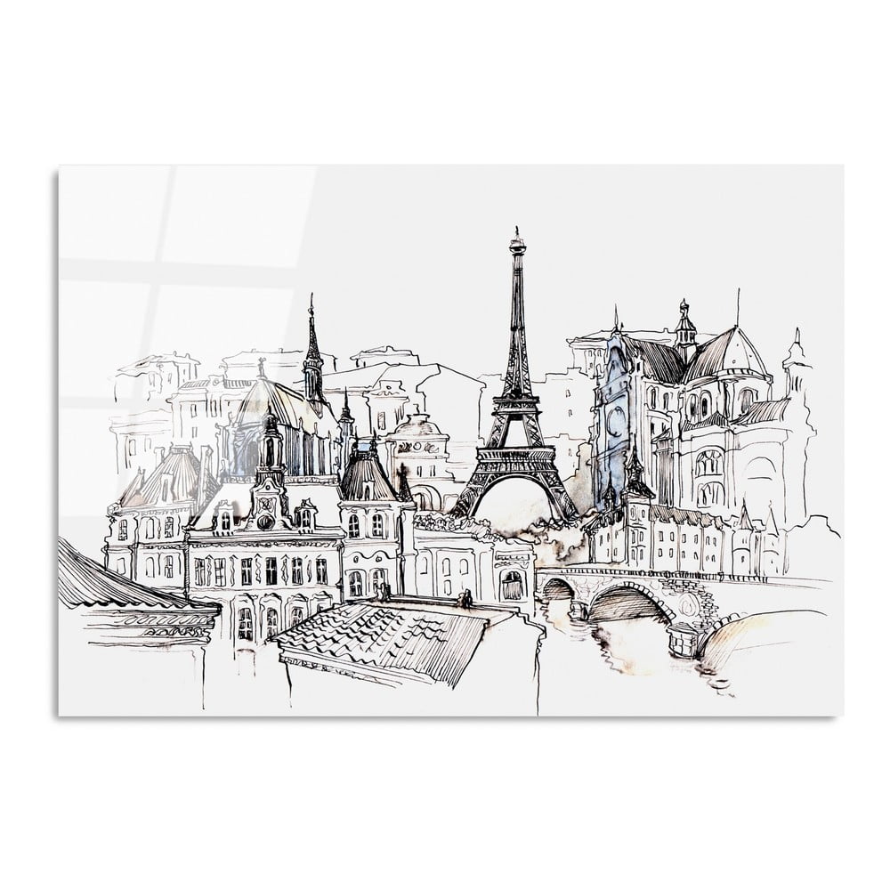 Pittura su vetro 70x100 cm Paris - Wallity | Quadri