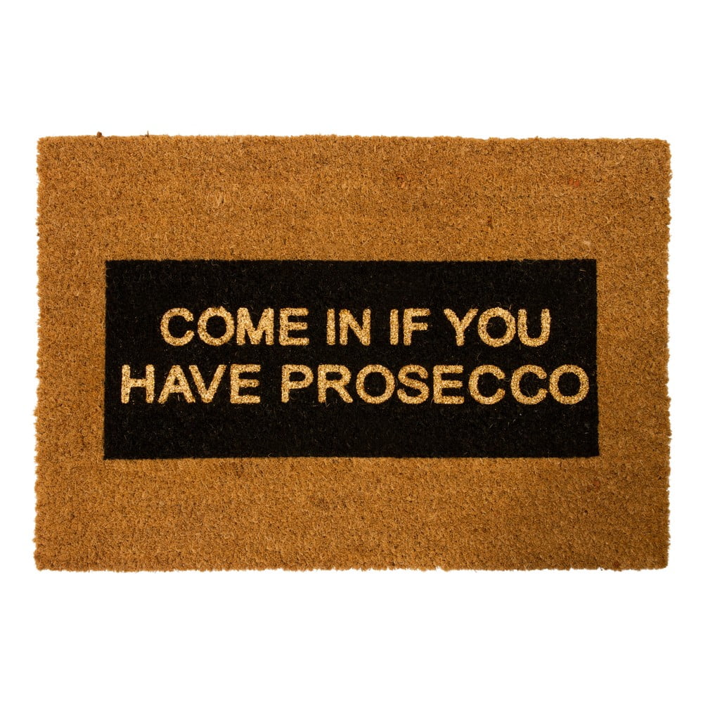 Tappeto in cocco naturale Come In If you Have Prosecco Glitter, 40 x 60 cm - Artsy Doormats | Zerbini