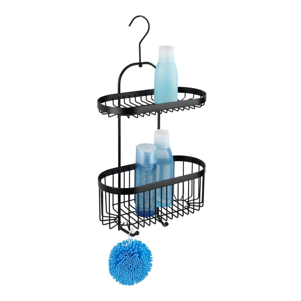 Cestino nero da appendere a 2 livelli Classic Plus - Wenko | Mensole per il bagno