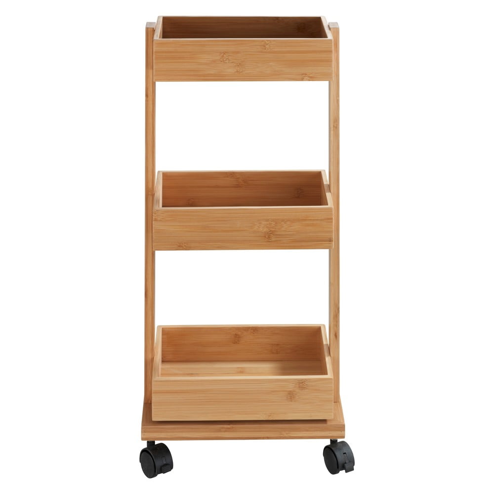 Carrello a tre piani in bambù Tortona - Wenko | Scaffali per il bagno