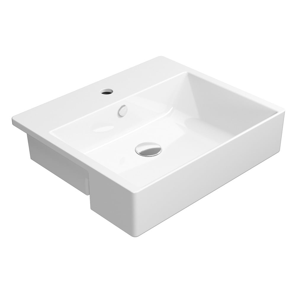 Lavabo bianco in ceramica 55x47 cm Kube X – Sapho | Lavabi