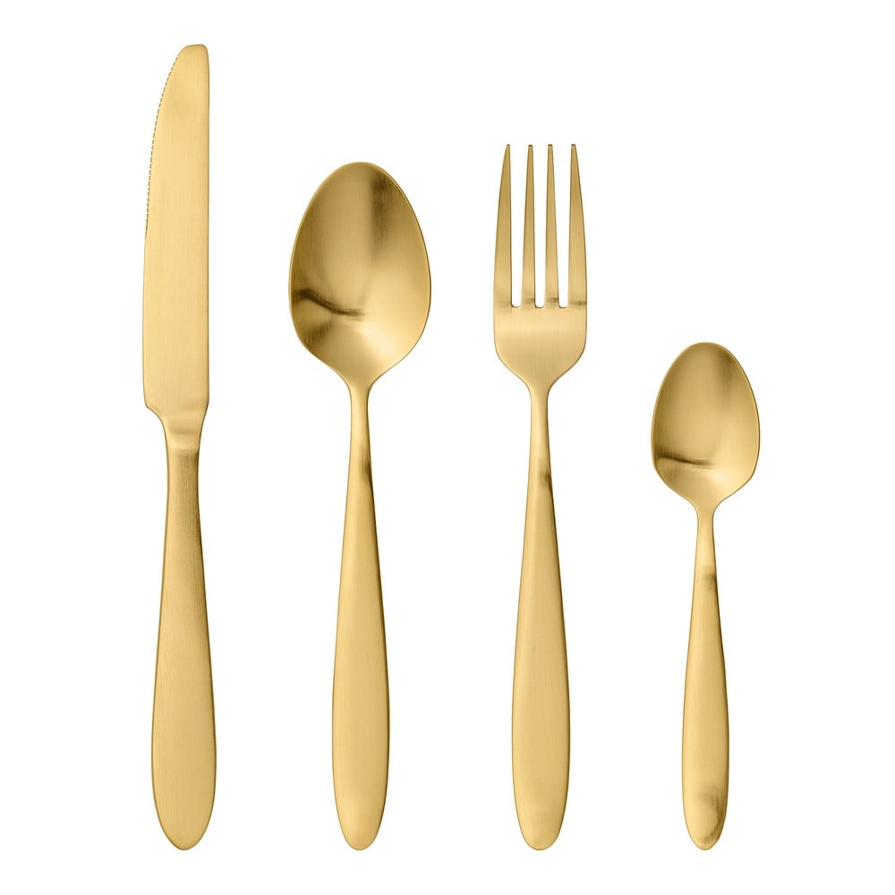 Posate in acciaio inox color oro 4 pezzi - Bloomingville | Posate