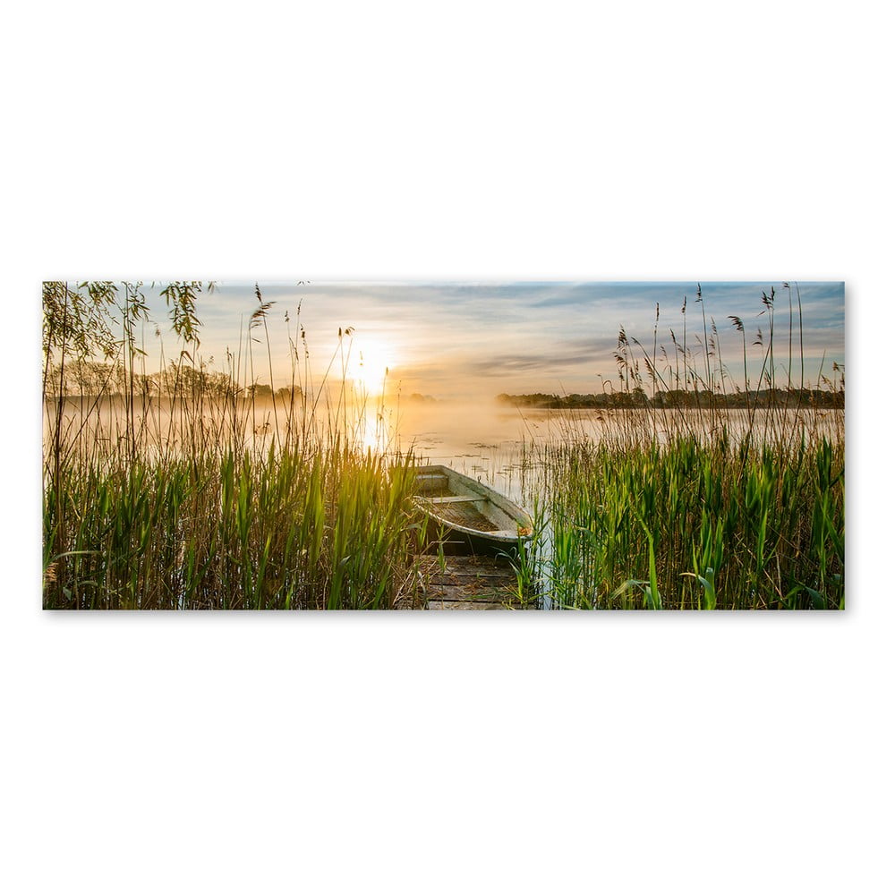 Immagine su tela, 125 x 50 cm Boat in the Grass - Styler | Quadri