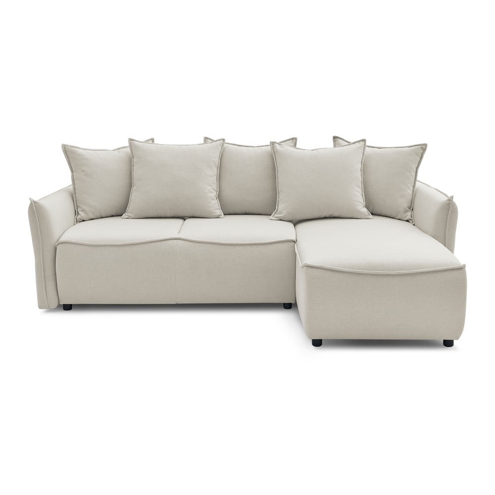 Divano letto angolare crema (angolo destro) Leon - Bobochic Paris | Divani ad angolo