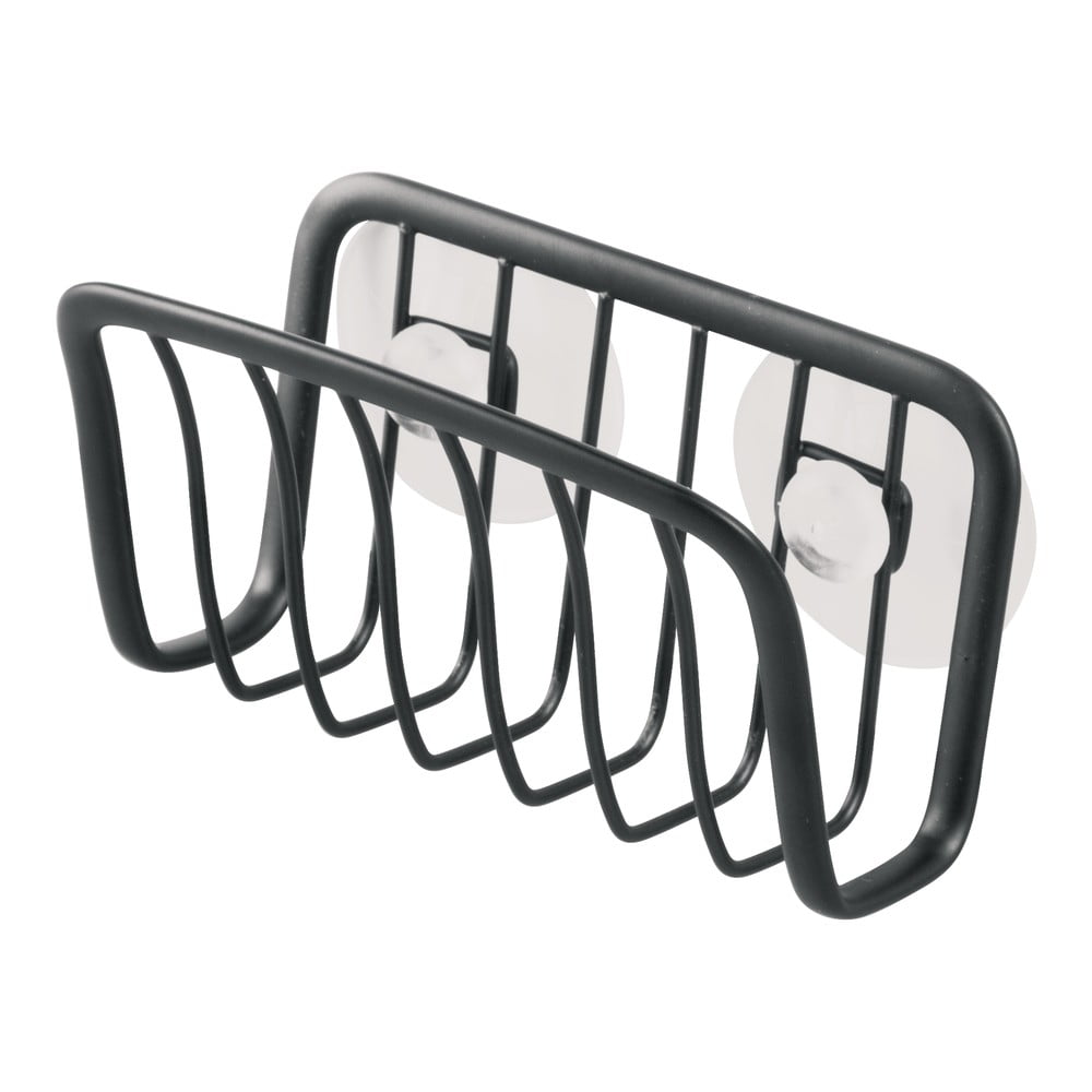 Supporto in metallo nero con ventose , 6,5 x 14 cm Axis - iDesign | Portaspugne