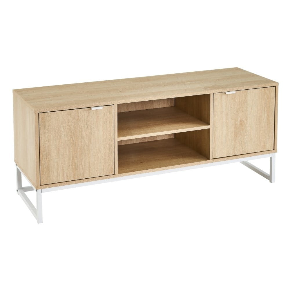 Tavolo TV in betulla di colore naturale 120x52,5 cm - Casa Selección | Mobili TV