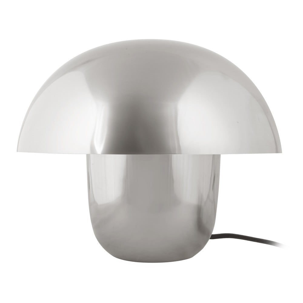 Lampada da tavolo in argento con paralume in metallo (altezza 35 cm) Fat Mushroom - Leitmotiv | Abat-jour e lampade da tavolo