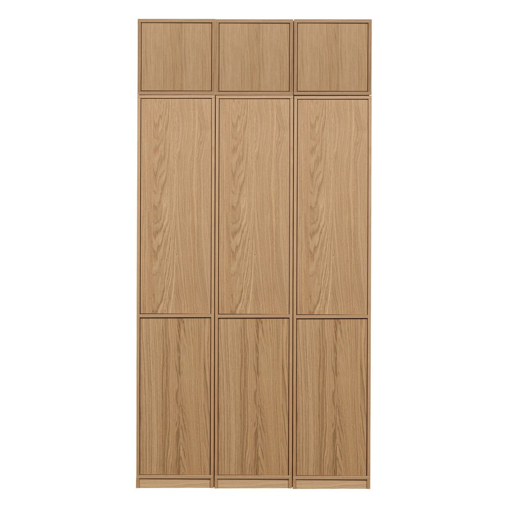 Parete attrezzata modulare in rovere naturale 120x243 cm Modulair - vtwonen | Sistemi di scaffalatura componibili
