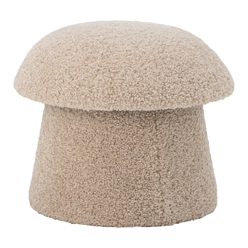 Sgabello beige in tessuto bouclé Bocca - Bloomingville | Sgabelli e pouf