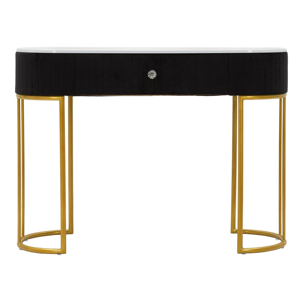 Consolle in nero e oro 43x100 cm Montpellier - Mauro Ferretti | Tavoli consolle