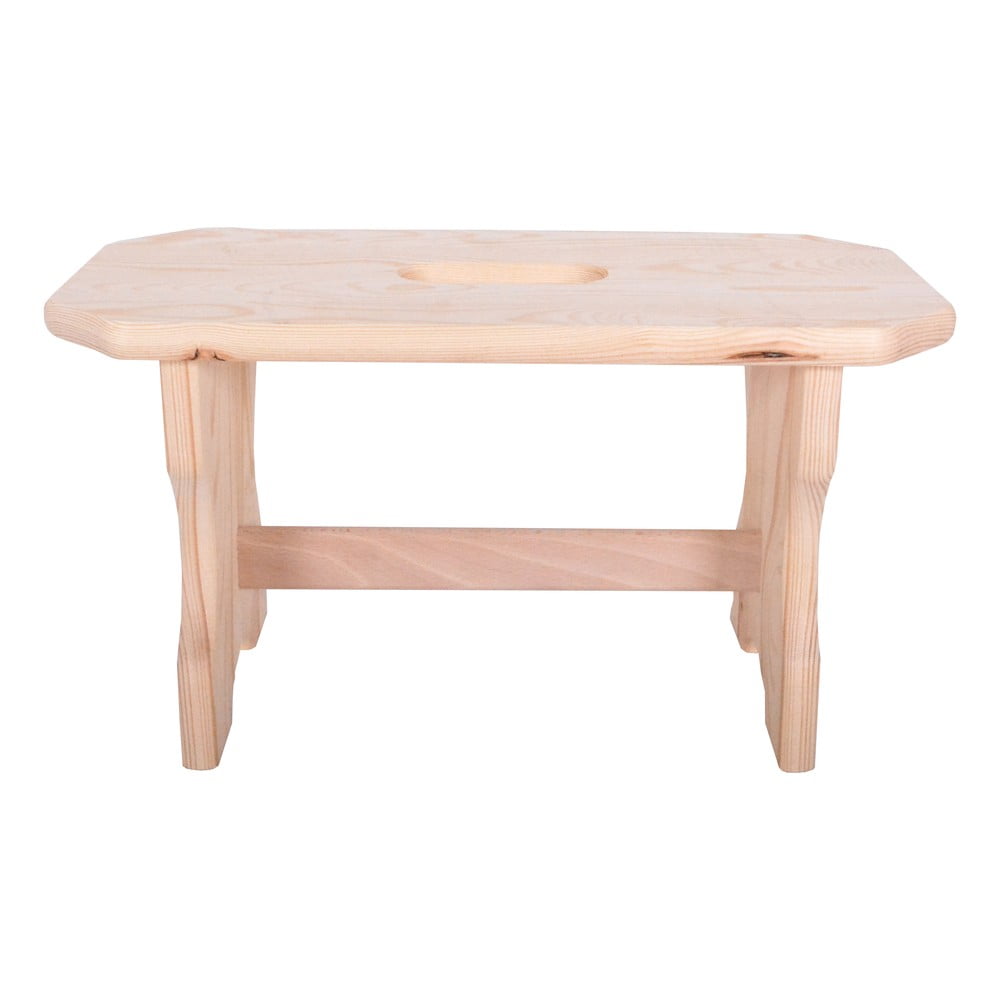 Sgabello in legno di pino colore naturale Forte - Rojaplast | Sgabelli