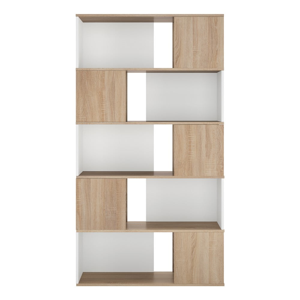 Libreria bianca in rovere decorato 98x180 cm Rossio - TemaHome | Librerie