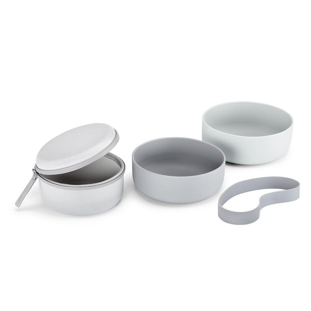 Set di ciotole da viaggio in silicone per cani ø 19 cm Bento Concrete/Slate - MiaCara | Ciotole per cani e gatti
