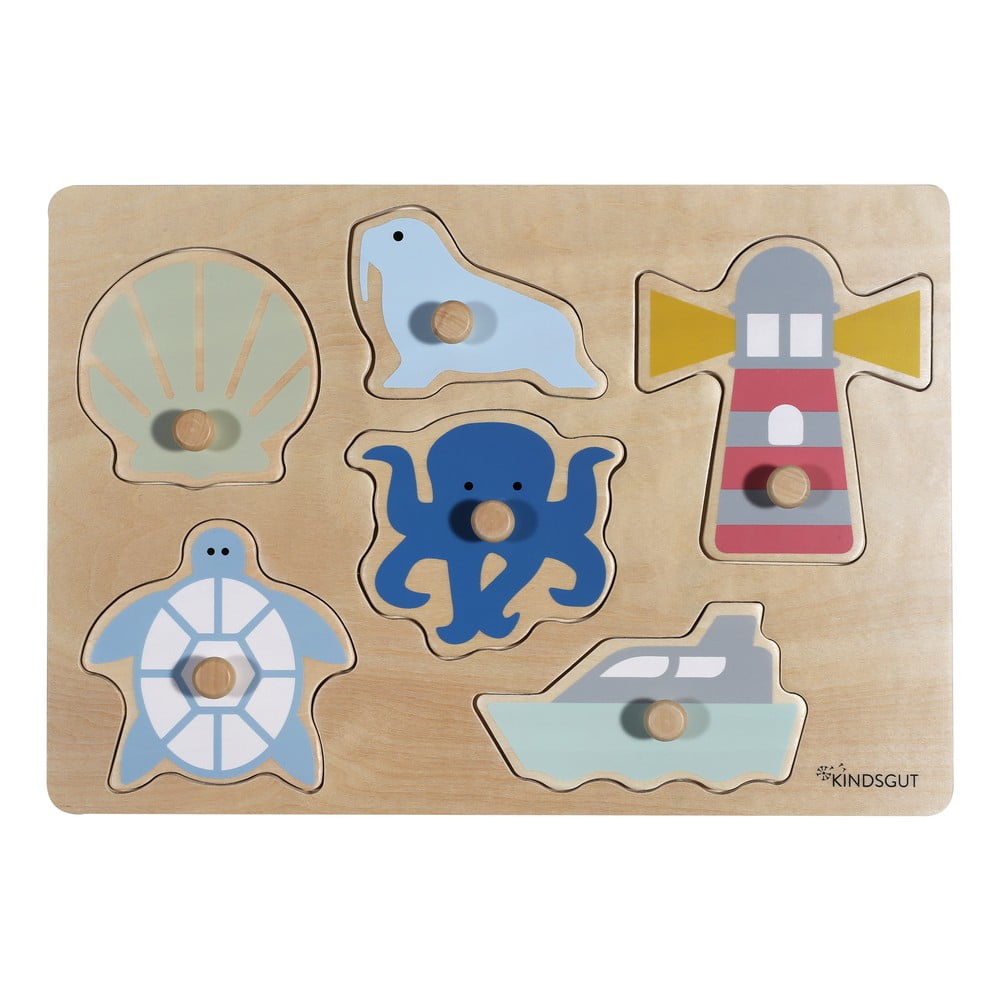 Puzzle in legno (6 pezzi) Ocean - Kindsgut | Puzzle