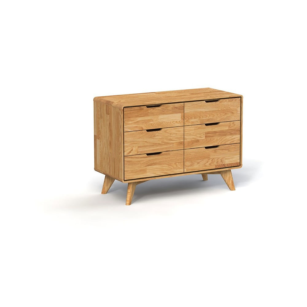 Cassettiera bassa in rovere 90x63 cm Greg - The Beds | Cassettiere