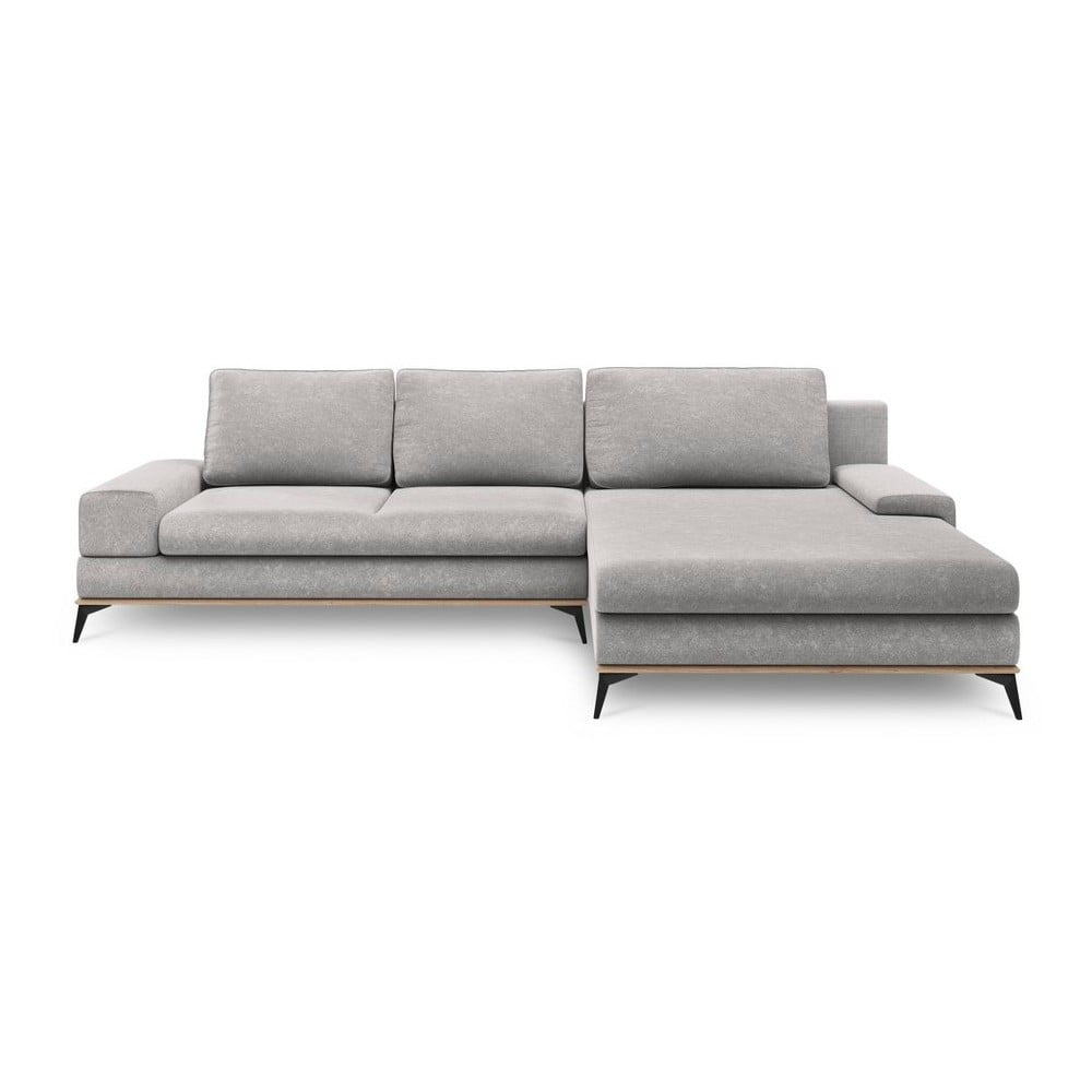 Divano letto angolare grigio chiaro, angolo destro Planet - Windsor & Co Sofas | Divani ad angolo