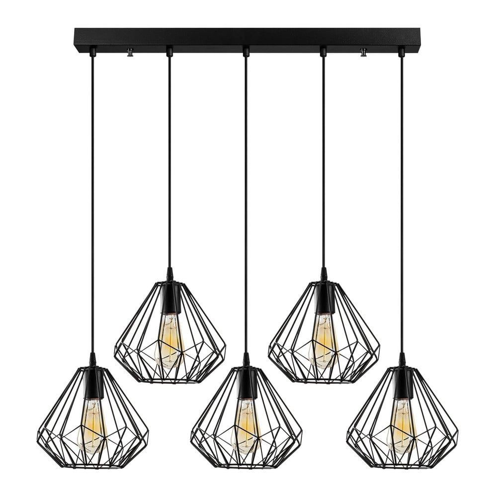 Lampadario nero con paralume in metallo Diamond – Opviq lights | Lampadari