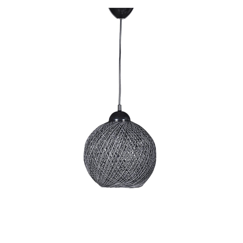 Lampadario nero/grigio con paralume in tessuto ø 22 cm – Opviq lights | Lampadari