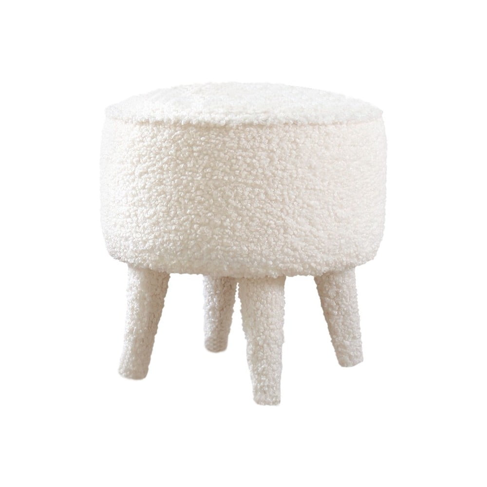 Pouf bianco per bambini in tessuto bouclé Moouv - Artie | Pouf per bambini