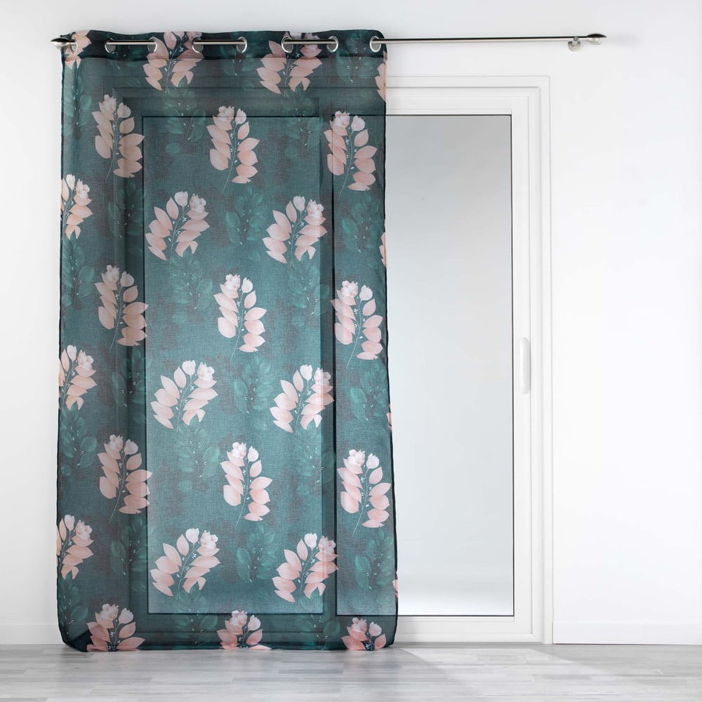 Tenda in voile verde scuro 140x280 cm Belline - douceur d'intérieur | Tende sottili