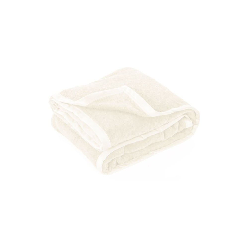 Copriletto in microfelpa crema per letto matrimoniale 220x240 cm Lamis - Tiseco Home Studio | Copriletti