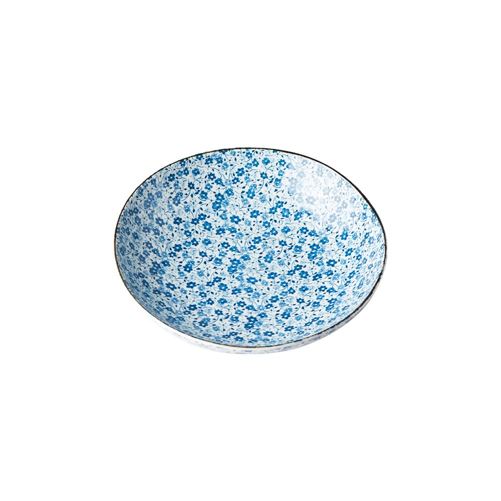 Piatto in ceramica bianco/blu ø 21 cm Blue Daisy - MIJ | Piatti