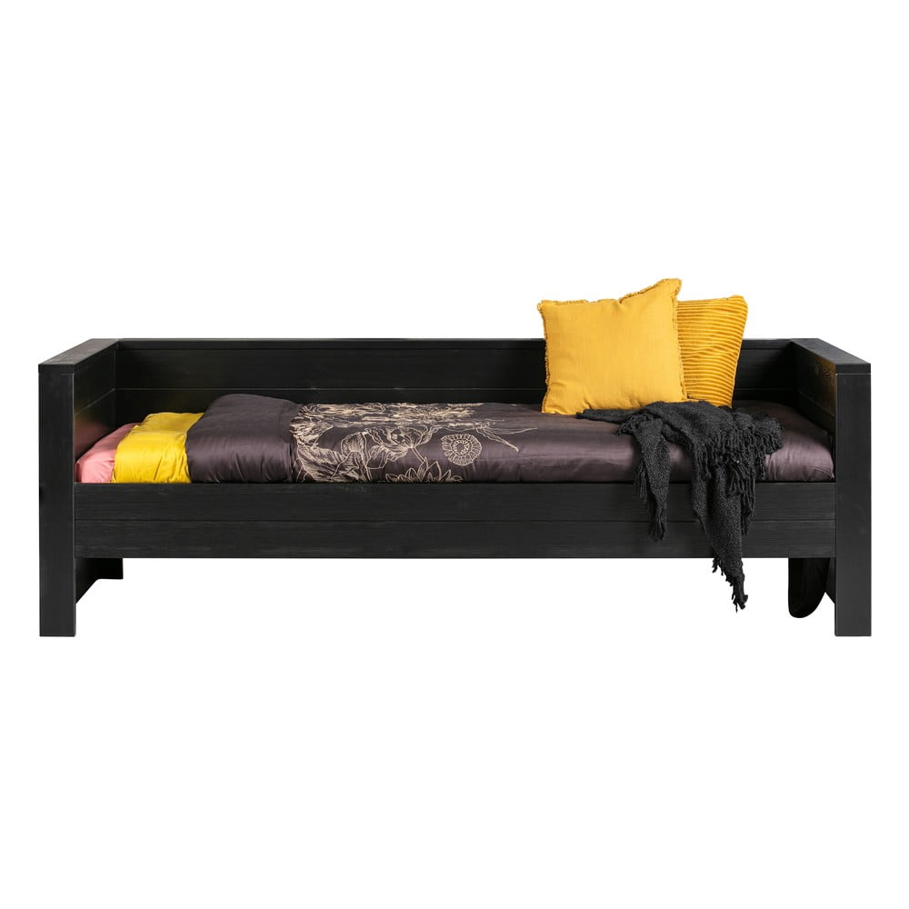 Letto singolo nero con rete 90 x 200 cm Dennis - WOOOD | Letti singoli