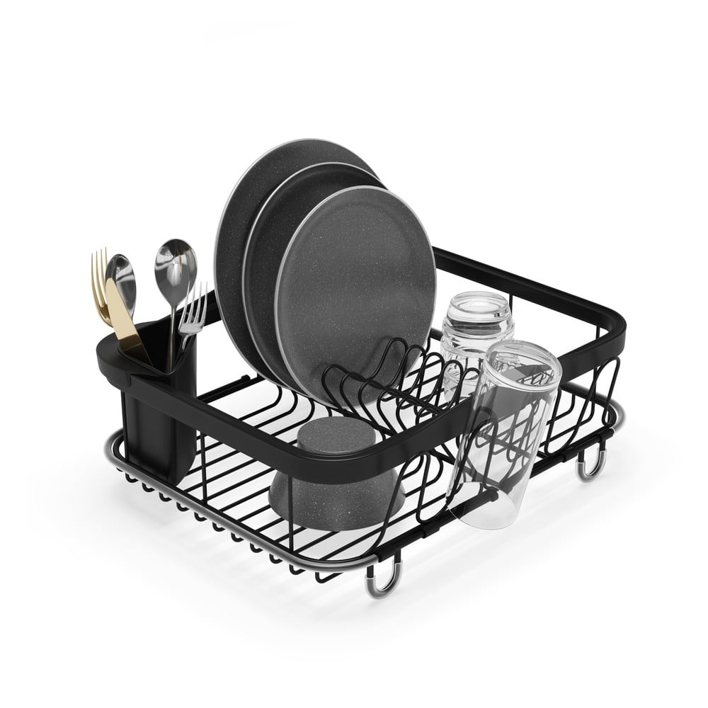 Scolapiatti regolabile nero in acciaio 37x29 cm Sinkin – Umbra | Scolapiatti