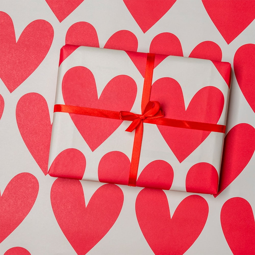 Set di 5 fogli carta da regalo Hearts - Rex London | Confezioni regalo
