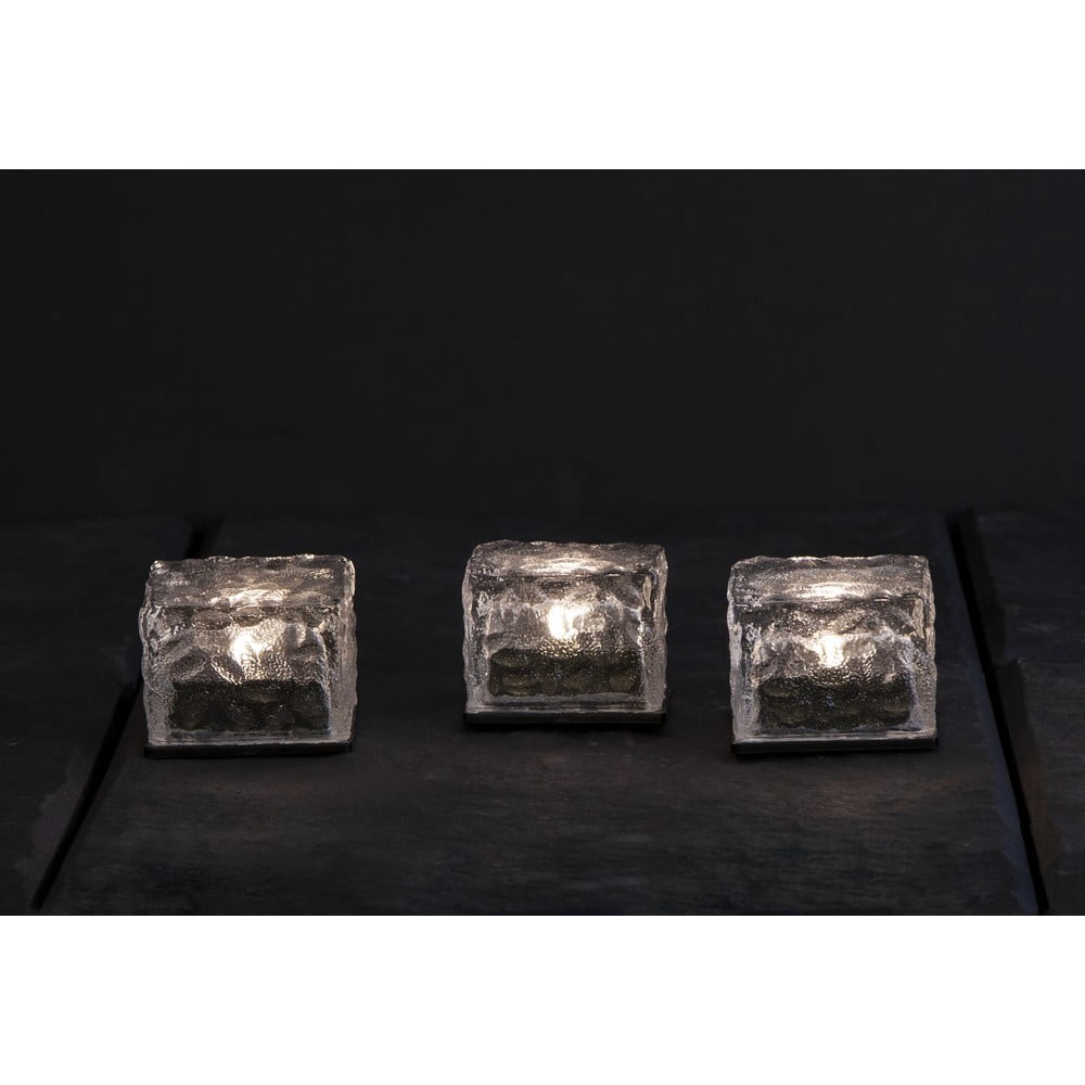 Set di 3 candele solari da esterno Candela, altezza 5,5 cm Icecube - Star Trading | Decorazioni luminose
