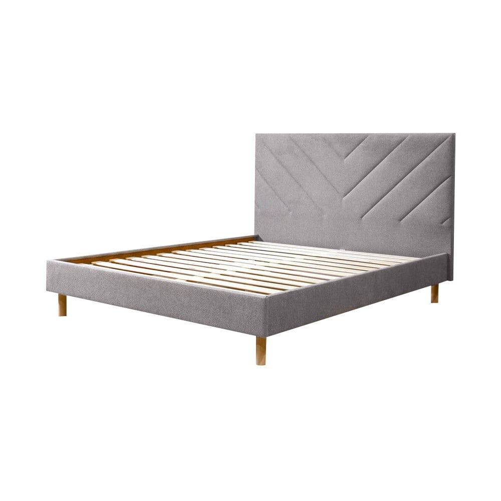 Letto matrimoniale imbottito beige rete inclusa 180x200 cm Romane - Bobochic Paris | Letti matrimoniali