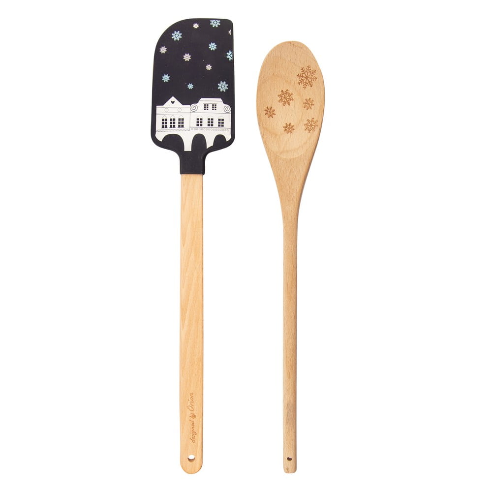 Set di utensili da cucina in legno 2 pz – Orion | Set di utensili da cucina